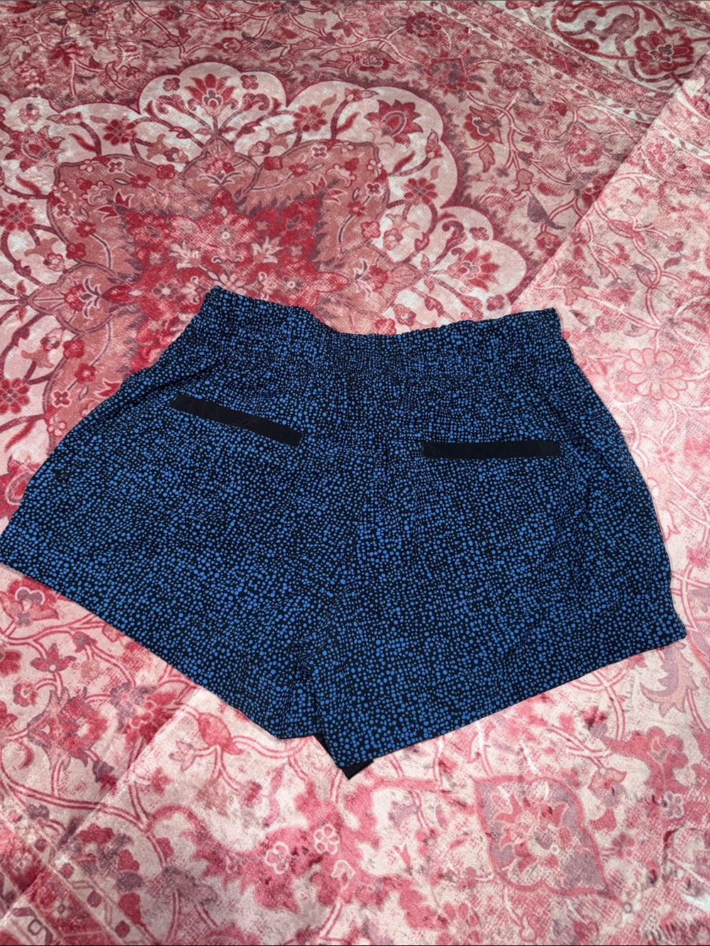 lululemon athletica Black and Blue Microdot Athletic Shorts